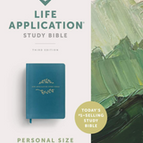 NLT Life Application Study Bible, Third Edition, Personal Size - Teal