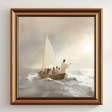 Jesus Calms The Storm - 8x8 Unframed Print