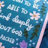 Live Slowly: Embroidered Banner