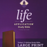 NKJV Life Application Study Bible, Third Edition, Large Print (Red Letter, LeatherLike, Brown/Mahogany), LeatherLike, Mahogany
