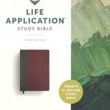 NLT Life Application Study Bible, Third Edition--soft leather-look, brown/mahogany (red letter)