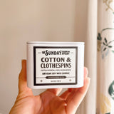 Cotton & Clothespins Candle