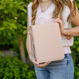 Bible Cover, Weave Bible Case, Crossbody BLUSH
