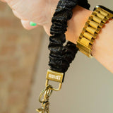 Black Faux Leather Keychain