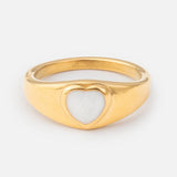 Devoted Heart Enamel Ring