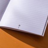 Peach & Cherry Check - Lined Notebook