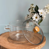 Wood & Glass Simmer Pot   | Stovetop Potpourri