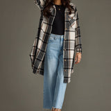 "Holy Spirit" Plaid Long Shacket