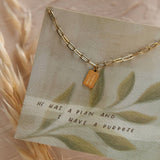 Hope + Future Mini Tag Necklace | Christian Jewelry