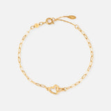 Heart Paperclip Chain Bracelet