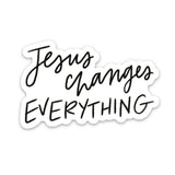 Christian sticker | Jesus changes everything