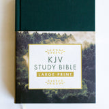 KJV Study Bible, Large Print [Gold Evergreen]
