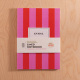 Hot Pink Stripe - Lined Notebook