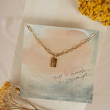 Rest in Him Mini Tag Necklace | Christian Jewelry