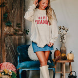 Give Thanks Knit Sweatshirt