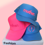 Mother Embroidered Trucker Hat -  Sky Blue