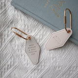 Keep Seeking - Embossed Leather Keychain