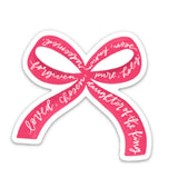 Pink bow sticker | Christian sticker | Daughter of the King
