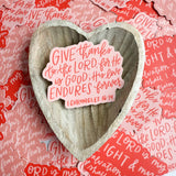 Give thanks to the Lord | Christian gift | Bible verse decal