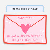 Jesus sticker | Christian gift | Romans 8:31 | Bible journal