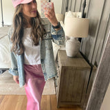"mother." Embroidered Trucker Hat - Flamingo Pink