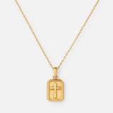 Cross Pendant Link Necklace