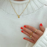 Heart Lock Paperclip Chain Necklace