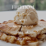Freedom | Baked Apple Pie | 9 oz. Clear Jar Soy Candle