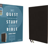 NIV Quest Study Bible Large Print Bonded Leather Black Comfort