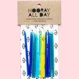 Blues - 100% Beeswax Hand-Dipped Birthday Candles
