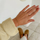 Dainty Gem Cross Link Bracelet