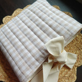 Milk & Honey Bible Sleeve – Tan & White Handmade Bible Cover