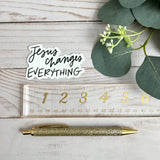 Christian sticker | Jesus changes everything