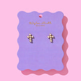 Pearl Cross Stud Earrings