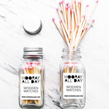 Colorful Wooden Matches In Little Glass Bottle 