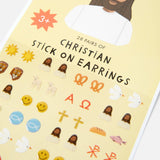 Christian Stick On Earrings