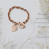 Bible Verse Proverbs Rose Gold Bracelet