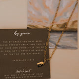 By Grace Mini Tag Necklace | Christian Jewelry