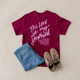 The Lord Is My Shepherd Tee - Maroon