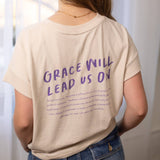 Grace Will Lead Taupe Drop Shoulder Tee
