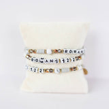 Romans 12:2 Bible Verse Beaded Word Bracelet