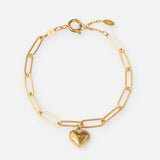 John 3:16 Heart Oversized Paperclip Chain Bracelet