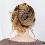 5 Prong Claw Clip - Dark Brown
