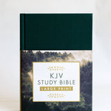 KJV Study Bible, Large Print [Gold Evergreen]