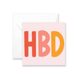 HBD - Birthday Mini Greeting Card