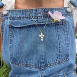Eternal Light Cross Paperclip Chain Necklace