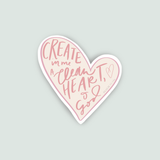 Proverbs 51:10a Sticker