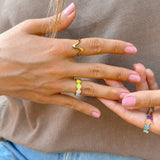 Wavy Cross Ring