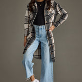 "Holy Spirit" Plaid Long Shacket