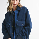 Cropped Button-Up Scripture Jacket